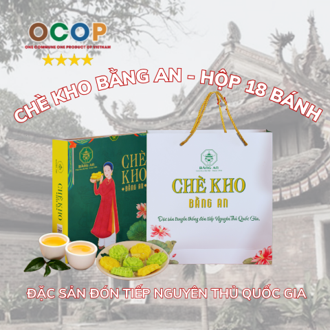 Chè Kho Bằng An Hộp 18 Bánh - Đặc Sản Truyền Thống Tiếp Đón Nguyên Thủ Quốc Gia